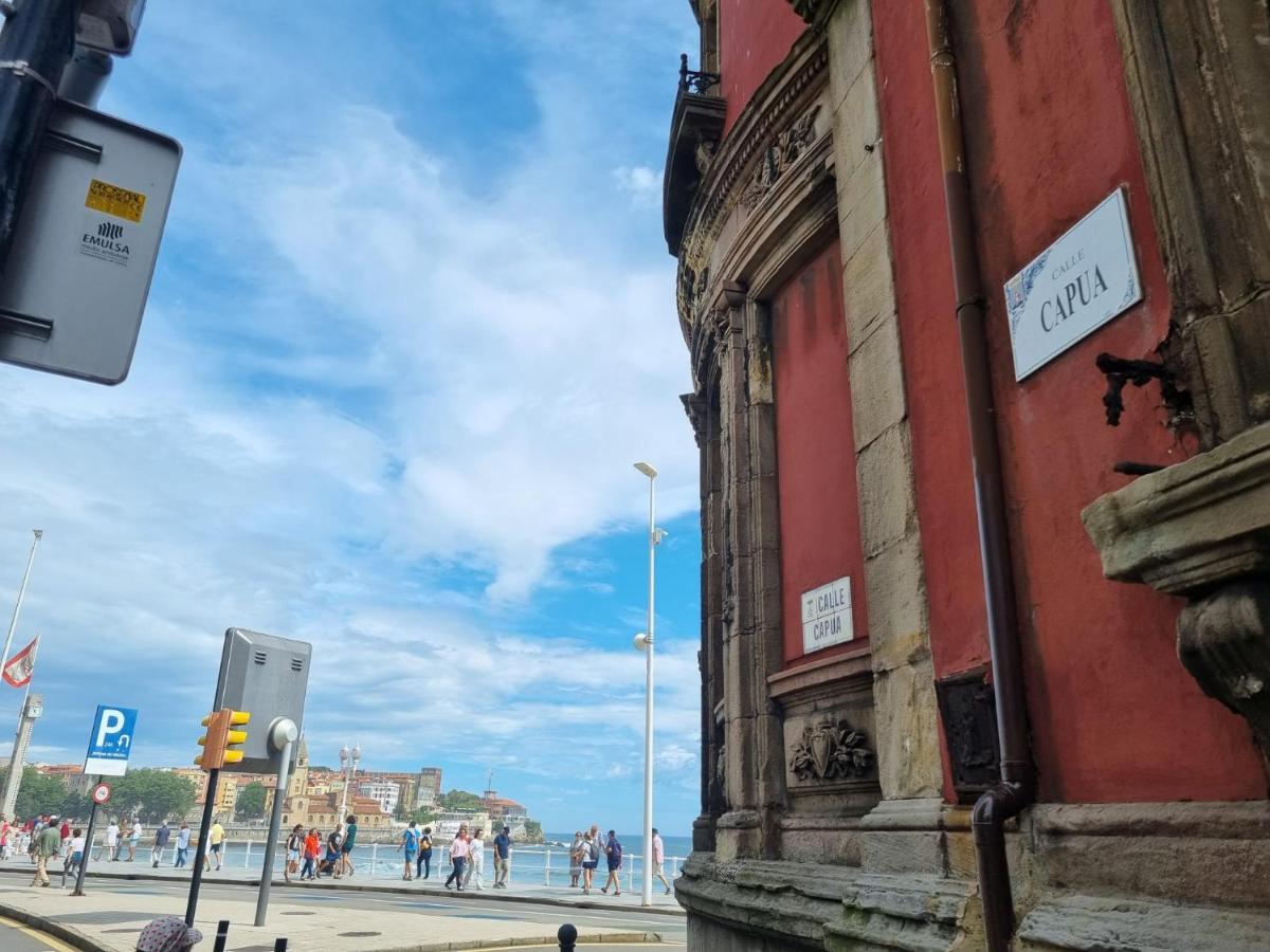 Ferienwohnung Bonito Piso En Gijon Centro Playa Exterior foto